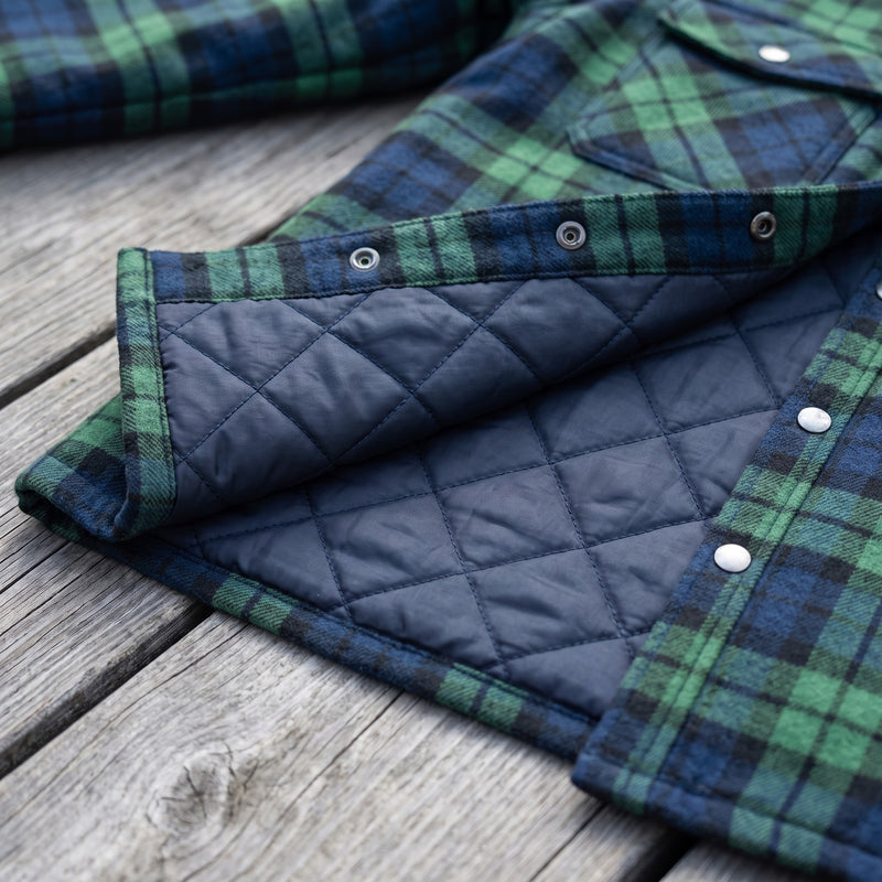 Men's Lumberjack Jacket Quilted Lined Plaid Durable Work Shacket, product photo 4