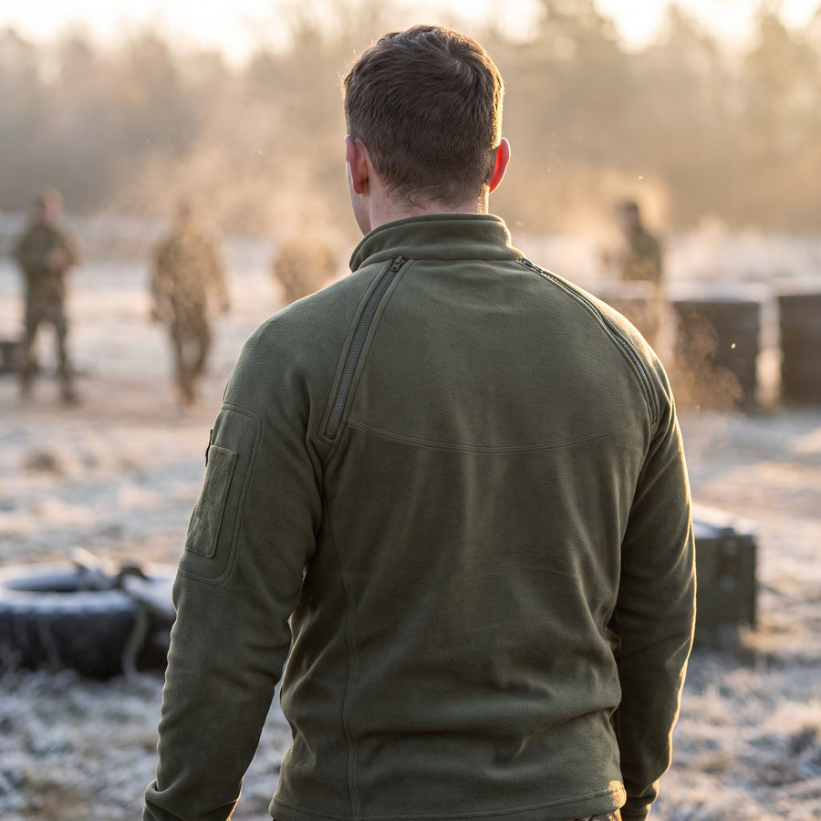 Men’s Military Fleece Jacket Polyester Mid Layer Tactical Warm, product photo 3