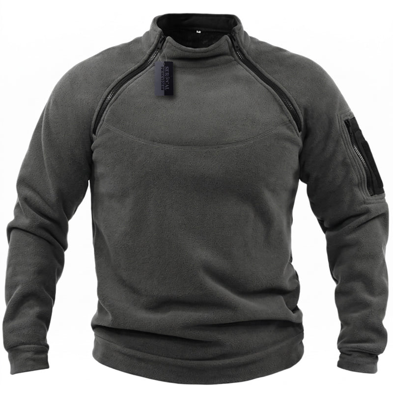 Men’s Military Fleece Jacket Polyester Mid Layer Tactical Warm, product photo 7
