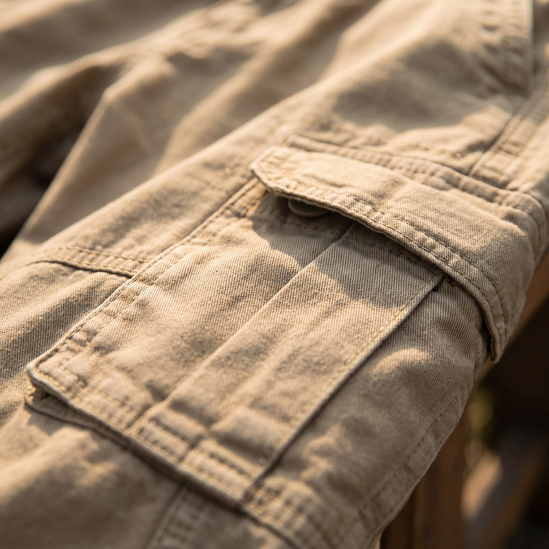 Men’s Organic Cotton Cargo Pants Relaxed Fit Multi Pocket, product photo 4