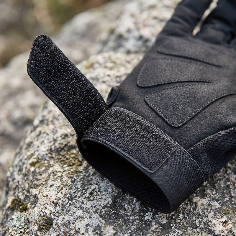 Men's Outdoor Gloves Full Finger Nylon Stretch Wrist Strap, product photo 4