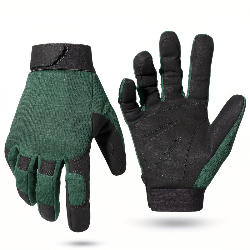 Men's Outdoor Gloves Full Finger Nylon Stretch Wrist Strap, product photo 6