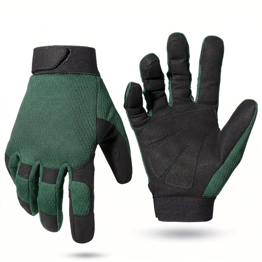 Men's Outdoor Gloves Full Finger Nylon Stretch Wrist Strap, product photo 6