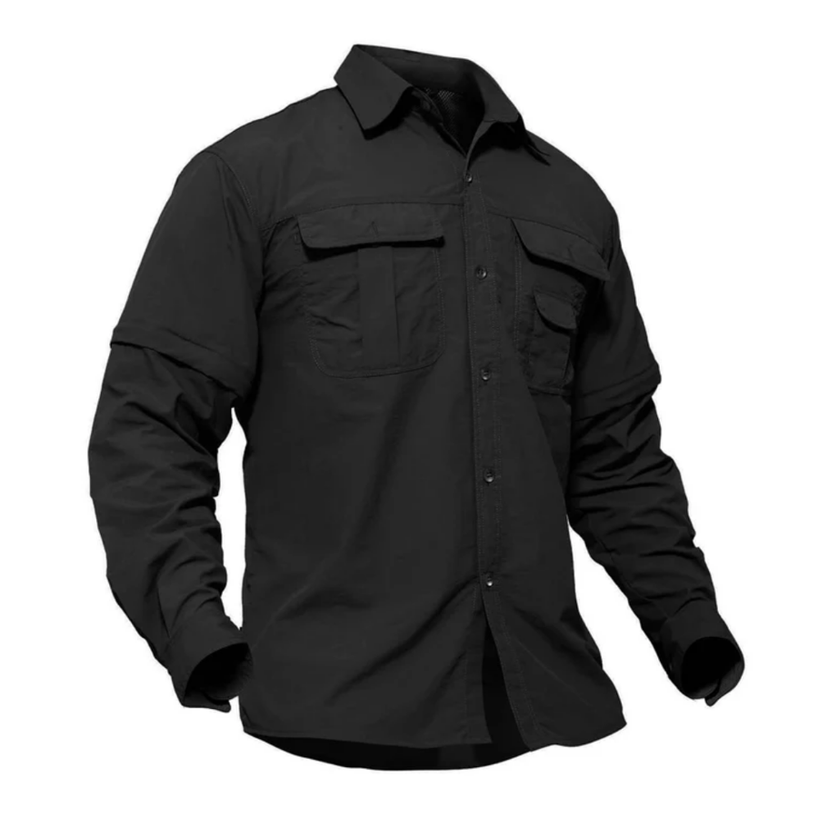 Men’s Outdoor Shirt Zip Off Sleeves Quick Dry UV Protection Shirt – product view 4 | Great Lakes Outdoor