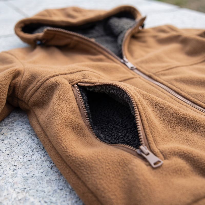 Men's Padded Winter Jacket Hooded Full Zip Front Pockets Coat, product photo 4