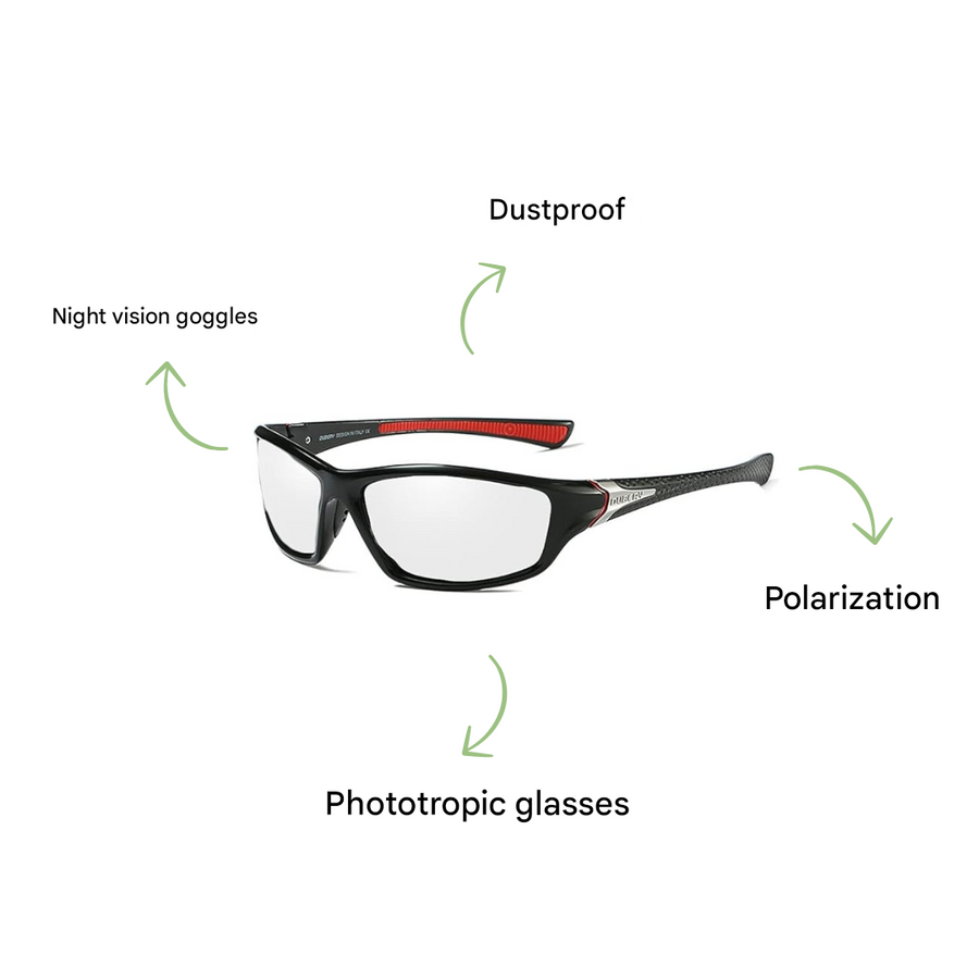 Men’s Polarized Sports Sunglasses UV Protection Lightweight Outdoor Eyewear – product view 3 | Great Lakes Outdoor