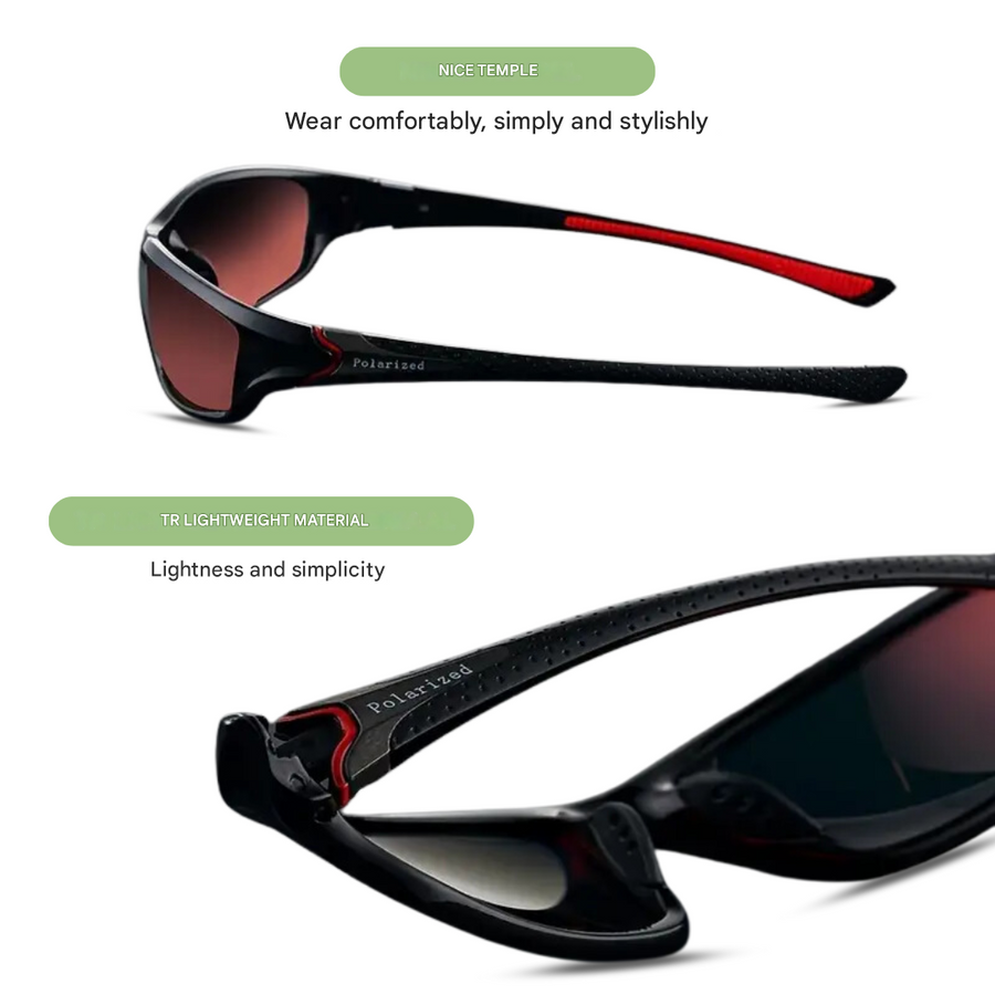 Men’s Polarized Sports Sunglasses UV Protection Lightweight Outdoor Eyewear – product view 8 | Great Lakes Outdoor