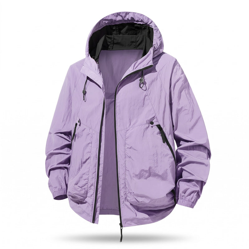 Men's Quick Dry Outdoor Jacket Hooded Zip Pockets Loose Fit, product photo 9