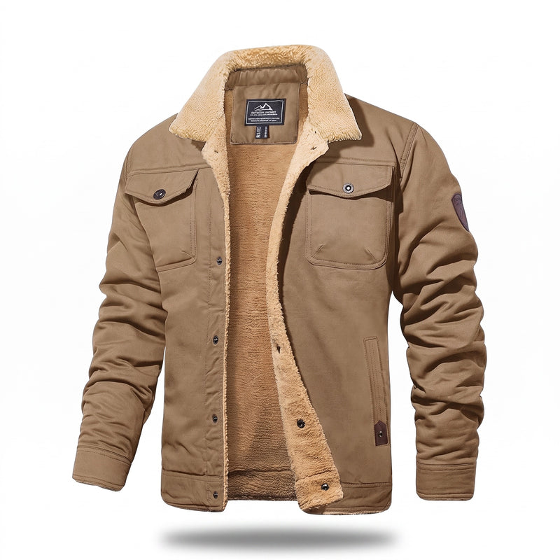 Men’s Quilted Bomber Jacket Cotton Blend Regular Fit Zip Button, product photo 7