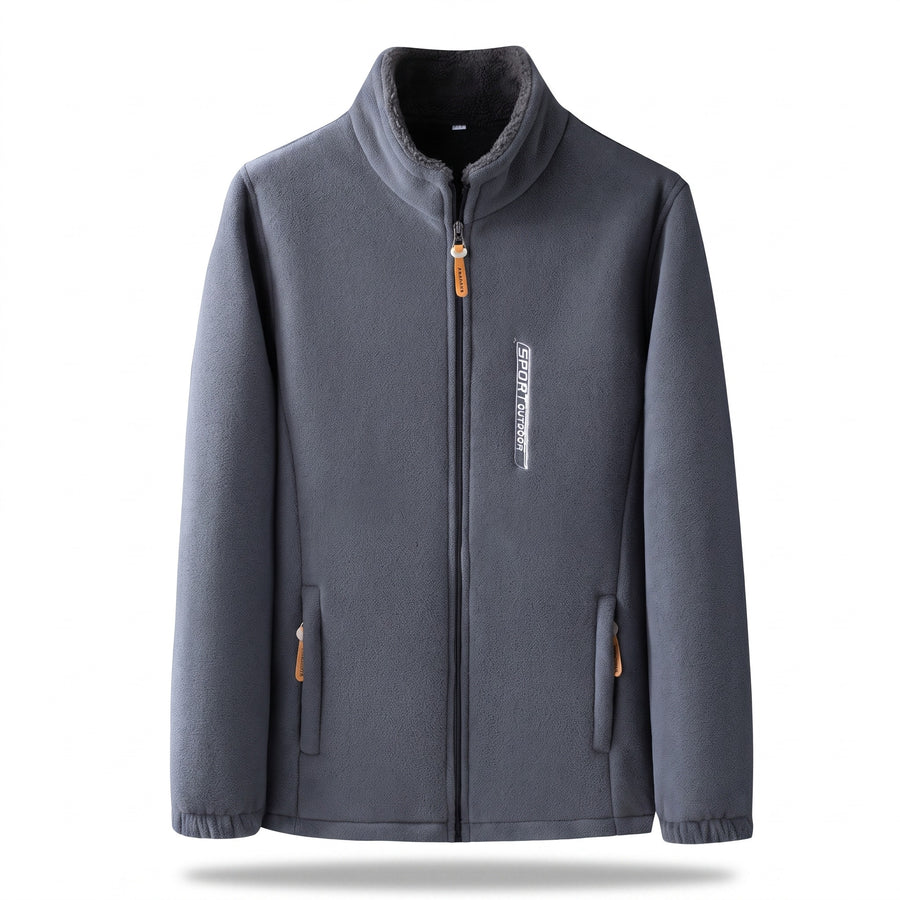 Men’s Reversible Fleece Jacket Double Sided Warm Autumn Winter, product photo 1
