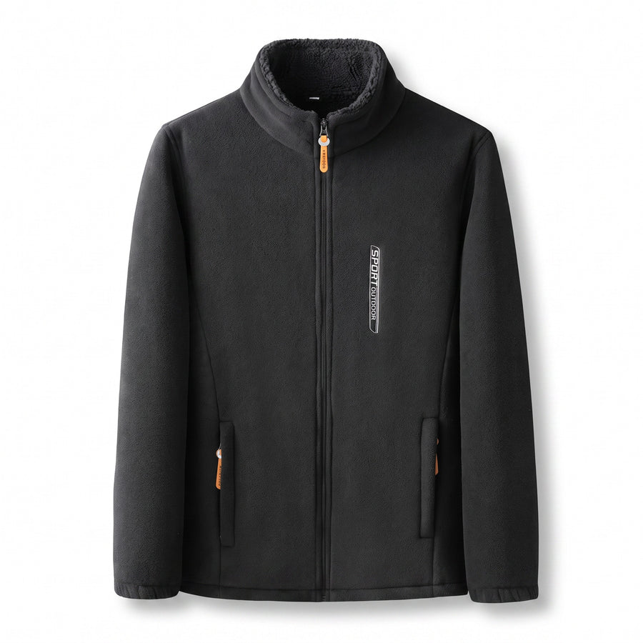 Men’s Reversible Fleece Jacket Double Sided Warm Autumn Winter, product photo 7
