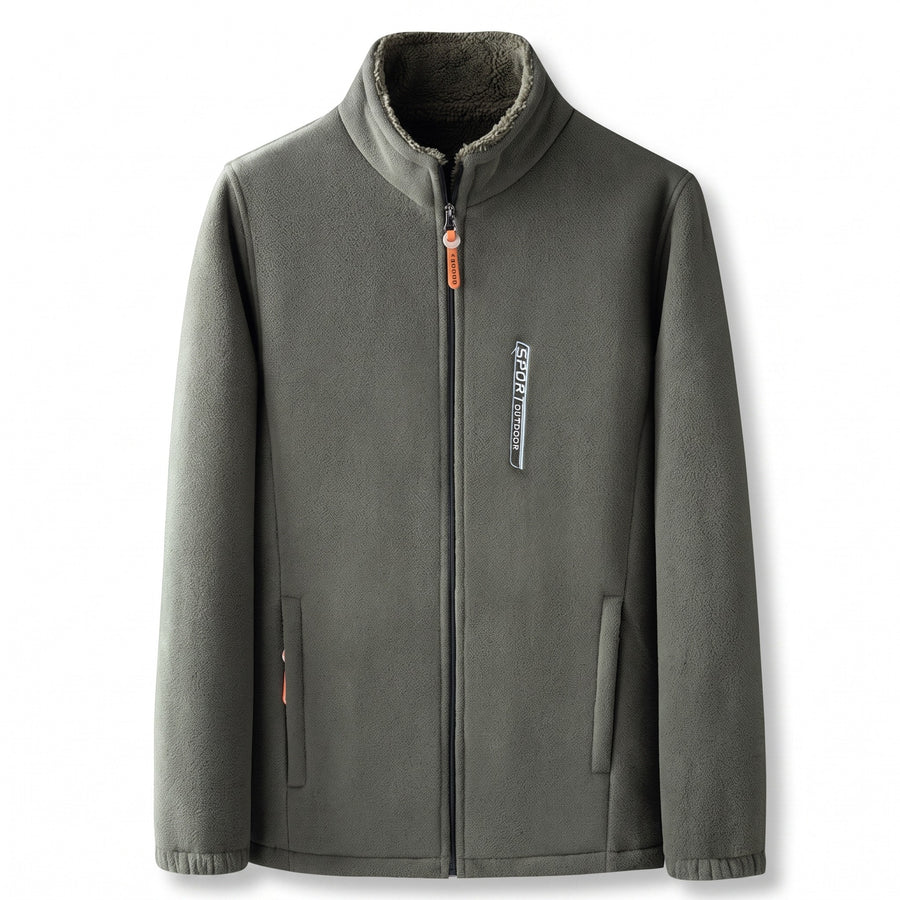 Men’s Reversible Fleece Jacket Double Sided Warm Autumn Winter, product photo 8