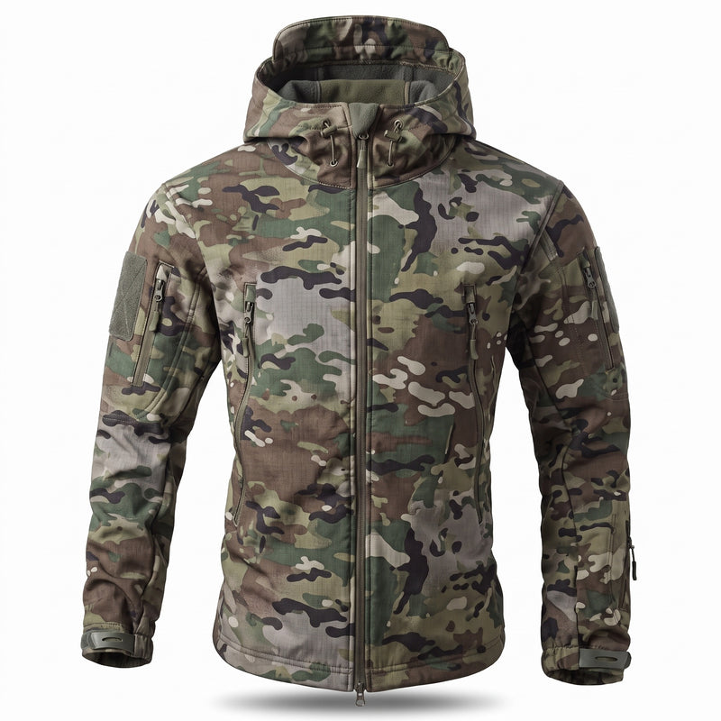 Men's Ripstop Softshell Winter Jacket Fleece Lined Hooded Work, product photo 6