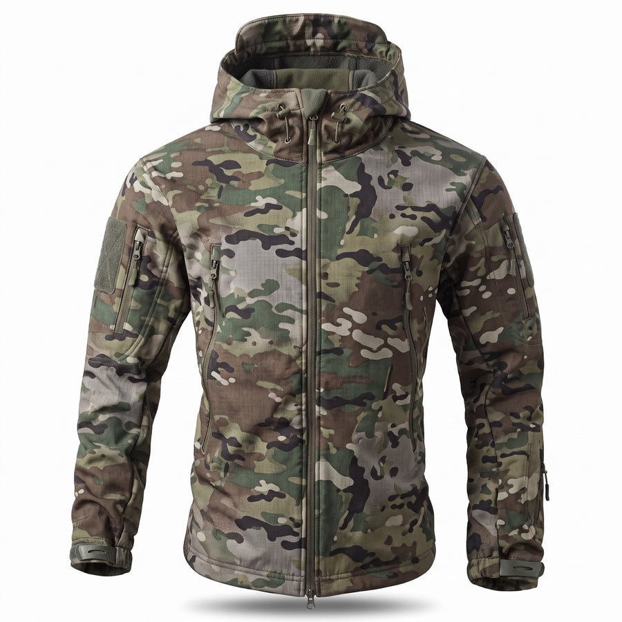 Men's Ripstop Softshell Winter Jacket Fleece Lined Hooded Work, product photo 6