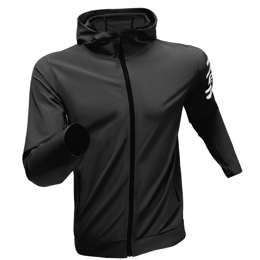 Men's Running Jacket Windproof Breathable Quick Dry Hooded Shell, product photo 6
