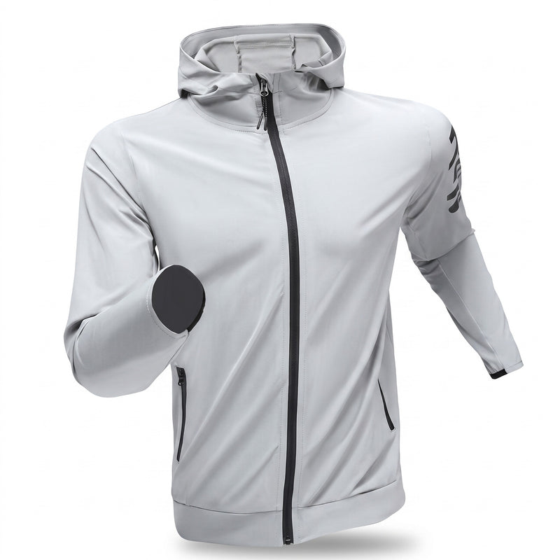 Men's Running Jacket Windproof Breathable Quick Dry Hooded Shell, product photo 7