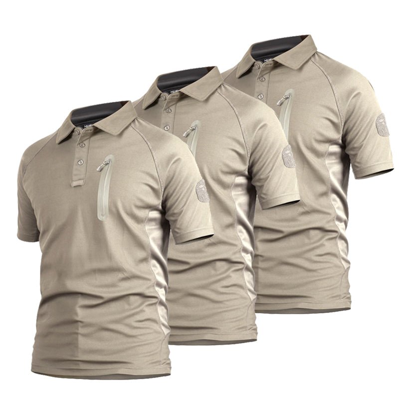 Men's Short Sleeve Quick Dry Battle Top 3-pack in Khaki(3-pack)