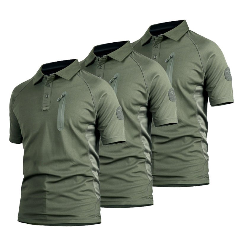 Men's Short Sleeve Quick Dry Battle Top 3-pack in Army Green(3-pack)
