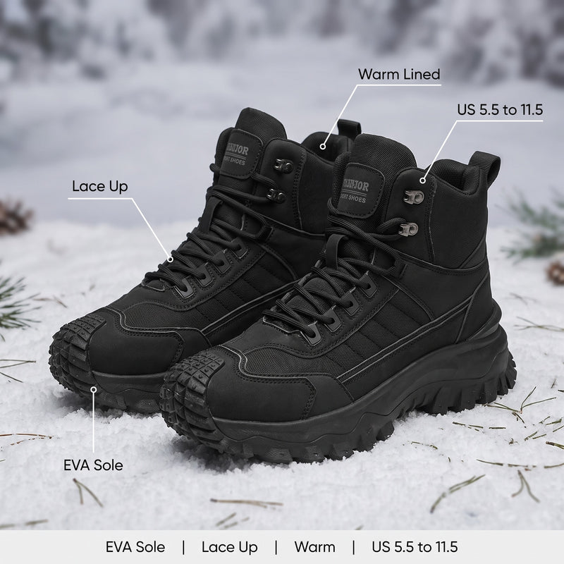Men's Snow Boots Lace Up EVA Sole Warm Winter Outdoor Footwear, product photo 2