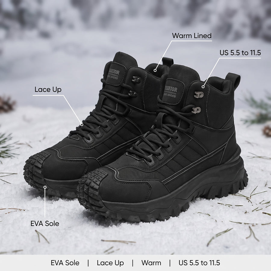 Men's Snow Boots Lace Up EVA Sole Warm Winter Outdoor Footwear, product photo 2