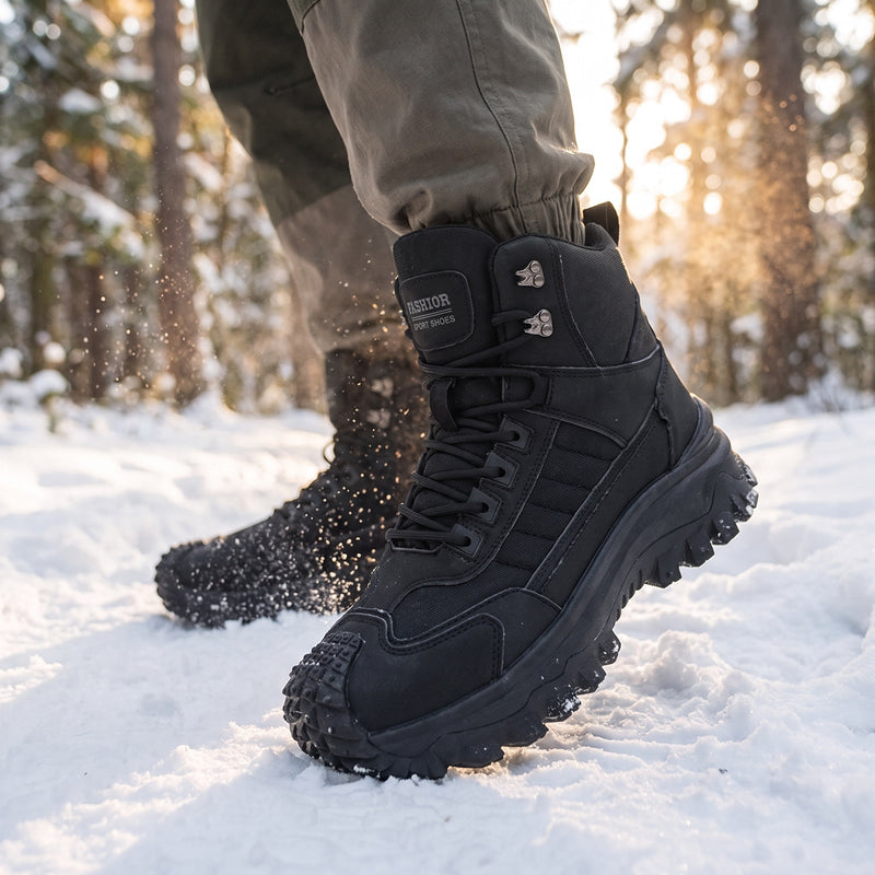 Men's Snow Boots Lace Up EVA Sole Warm Winter Outdoor Footwear, product photo 3