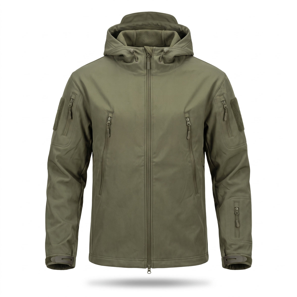 Men's Softshell Jacket Fleece Backed Hooded Zip Pockets Warm, product photo 1