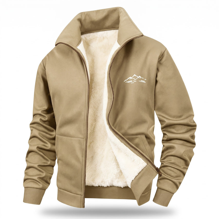 Men's Sport Jacket Stand Collar Full Zip Mountain Graphic, product photo 8