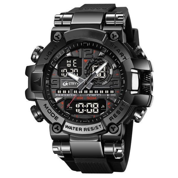 Men's Tactical Watch Digital Analog Waterproof Military Sports Watch