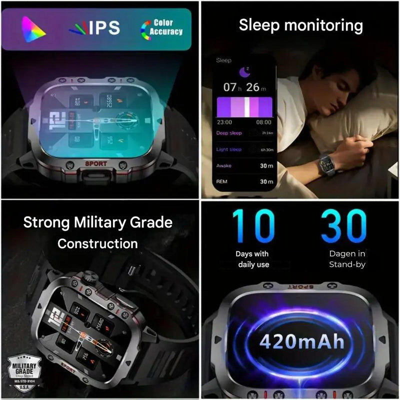 Men’s Sports Smartwatch IP68 Waterproof Fitness Tracker Watch – product view 3 | Great Lakes Outdoor