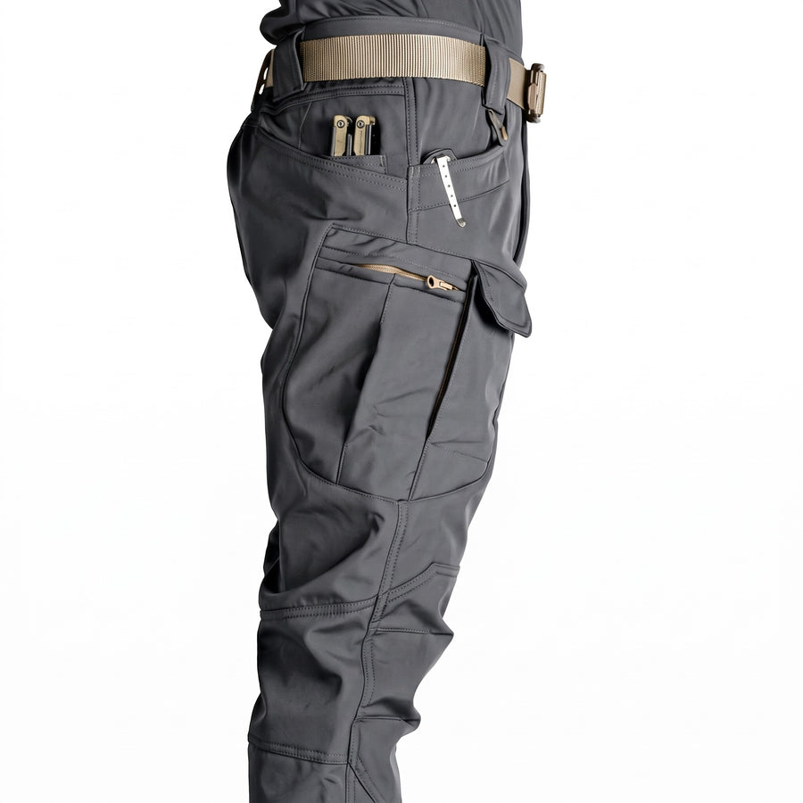 Men's Stretch Cargo Pants Micro Elastane Multi Pocket Hiking Trousers, product photo 6