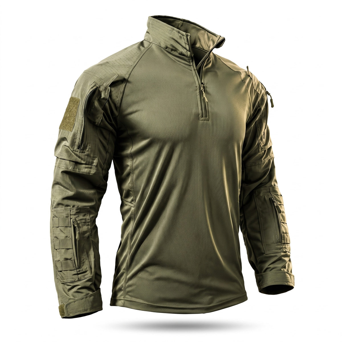 Men's Tactical Camo Shirt Long Sleeve Ripstop Multi Pocket, product photo 1