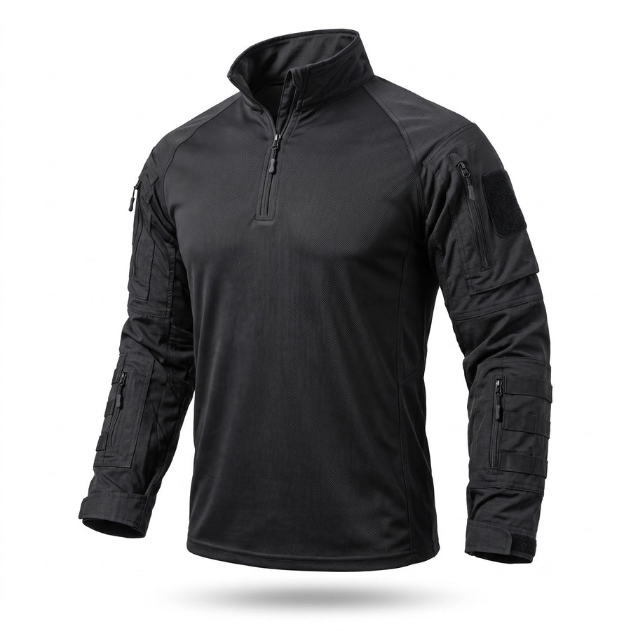 Men's Tactical Camo Shirt Long Sleeve Ripstop Multi Pocket, product photo 6