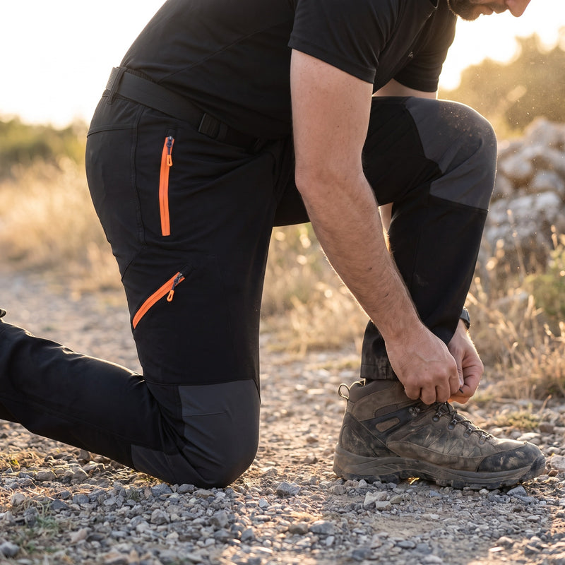 Men's Tactical Cargo Trousers Contrast Panels Straight Leg, product photo 3