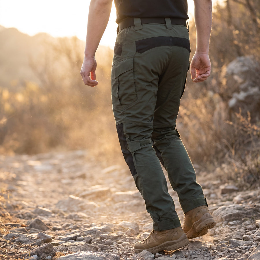 Men's Tactical Cargo Trousers Reinforced Pockets Durable Hiking Pants, product photo 3