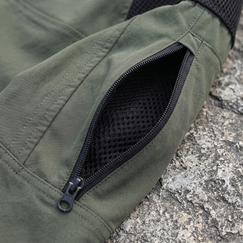 Men's Tactical Long Sleeve Shirt Quick Dry Stand Collar Multi Pocket, product photo 4