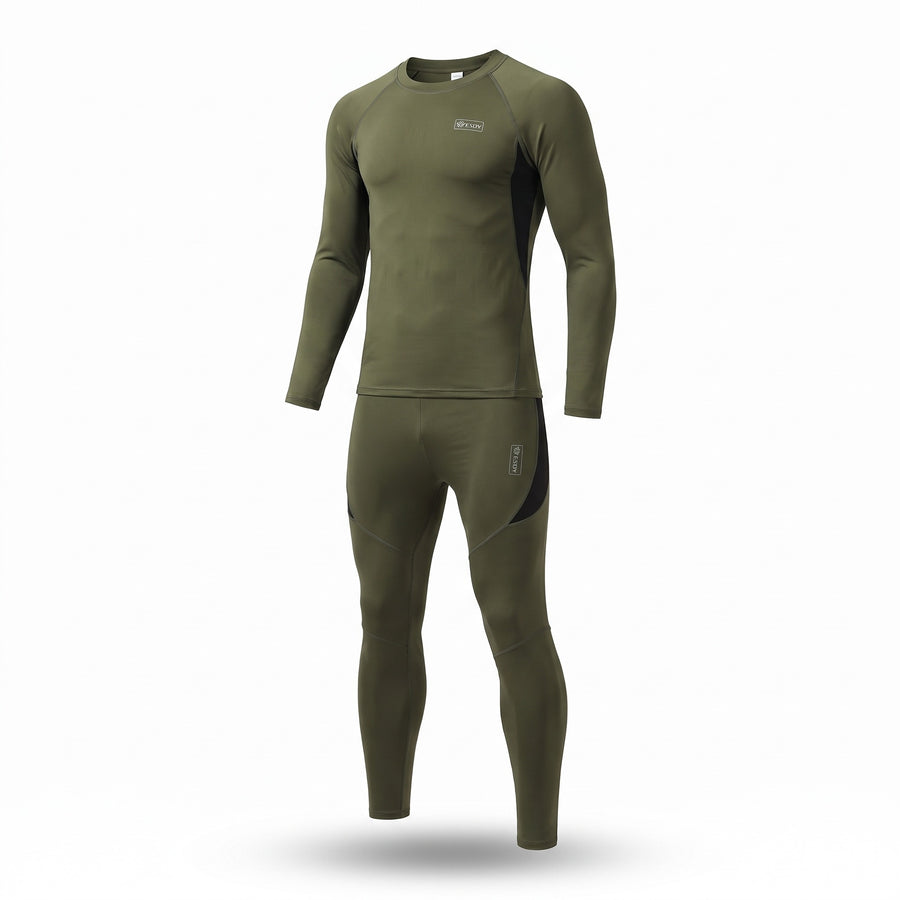 Men's Thermal Base Layer Set High Stretch Top and Bottoms, product photo 1