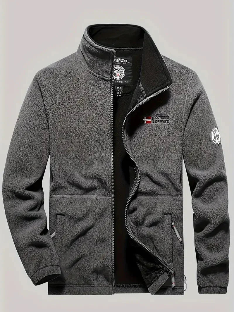 Men’s Thermal Fleece Jacket Warm Outdoor Hiking Coat – product view 1 | Great Lakes Outdoor