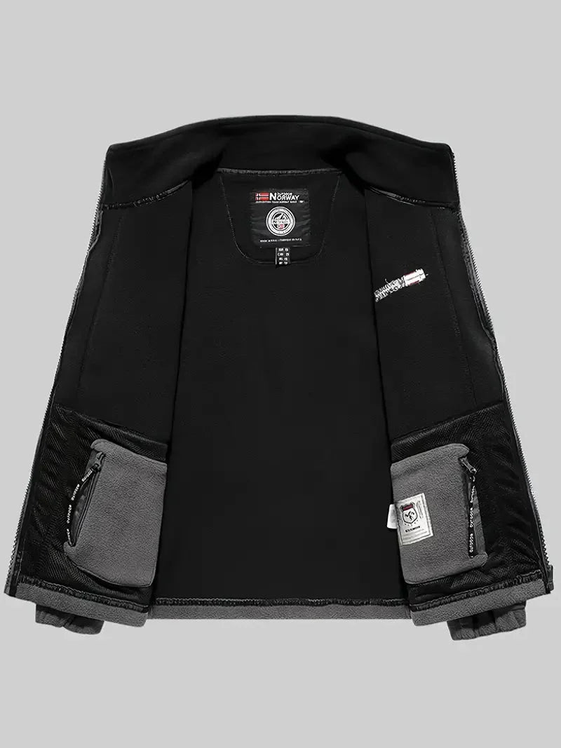 Men’s Thermal Fleece Jacket Warm Outdoor Hiking Coat – product view 4 | Great Lakes Outdoor