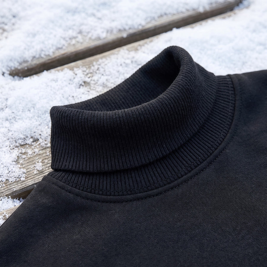 Men's Thermal Top High Neck Long Sleeve Warm Base Layer Pullover, product photo 4