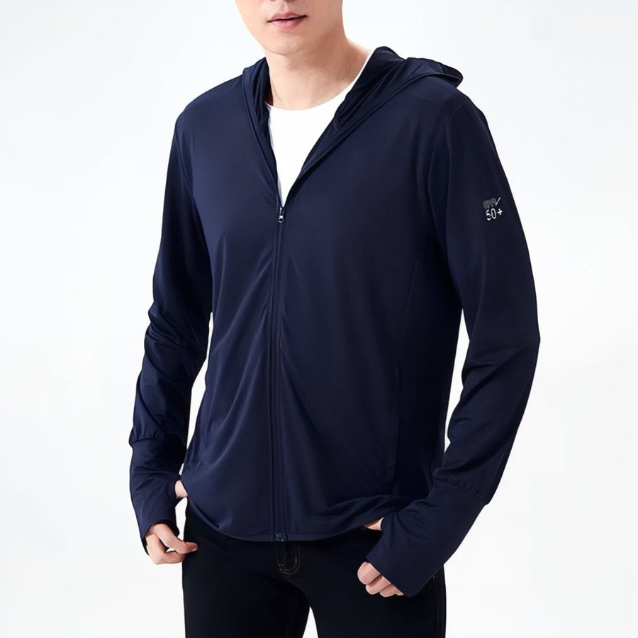 Men's UPF 50+ Sun Protection Jacket Lightweight Hiking Hoodie – product view 4 | Great Lakes Outdoor