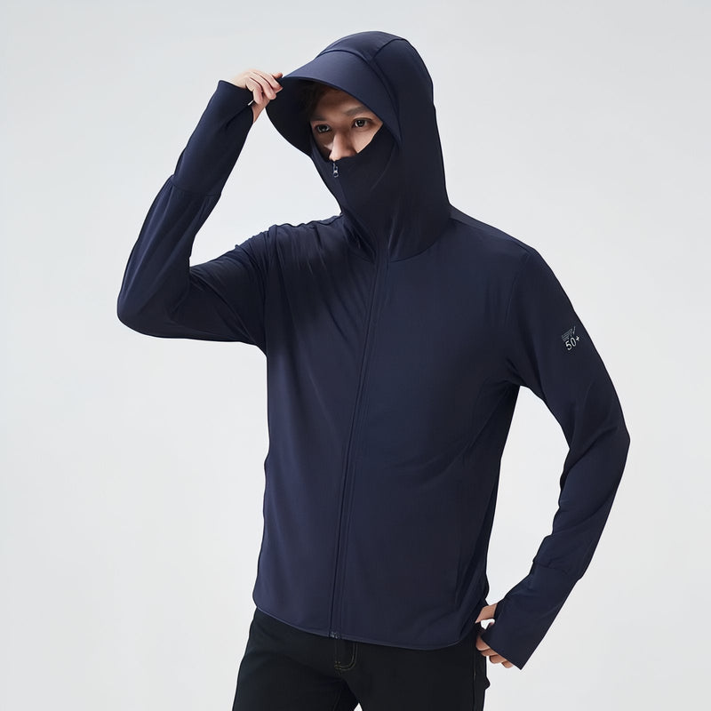 Men's UPF 50+ Sun Protection Jacket Lightweight Hiking Hoodie – product view 5 | Great Lakes Outdoor