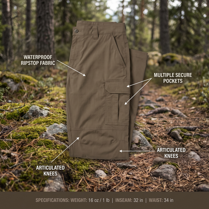 Men's Urban Cargo Pants Waterproof Ripstop Tactical Pants – product view 3 | Great Lakes Outdoor