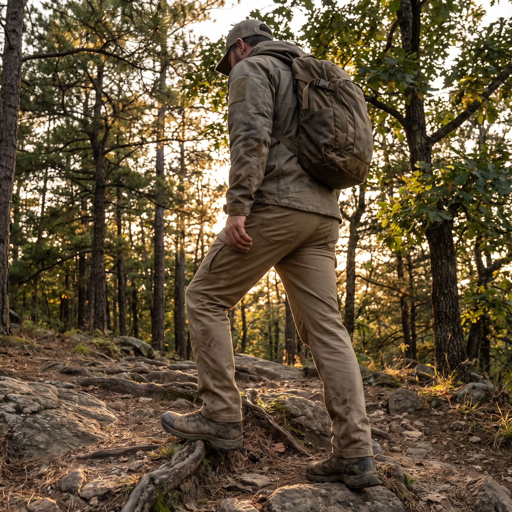 Men's Urban Pro Stretch Tactical Pants Khaki – product view 2 | Great Lakes Outdoor