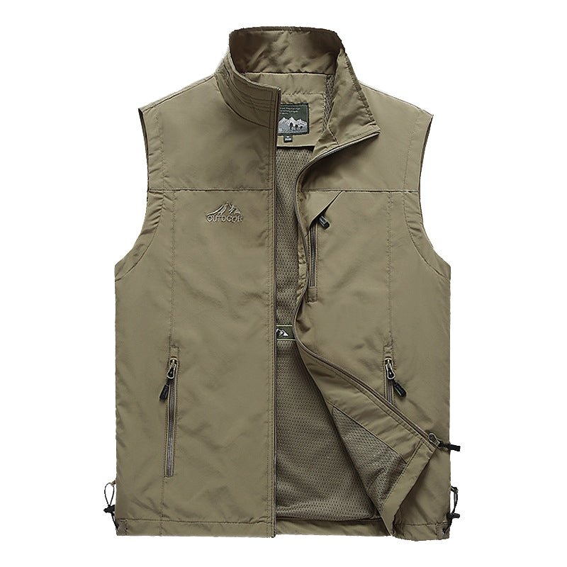 Men’s Urban Quick Dry Outdoor Vest in Khaki