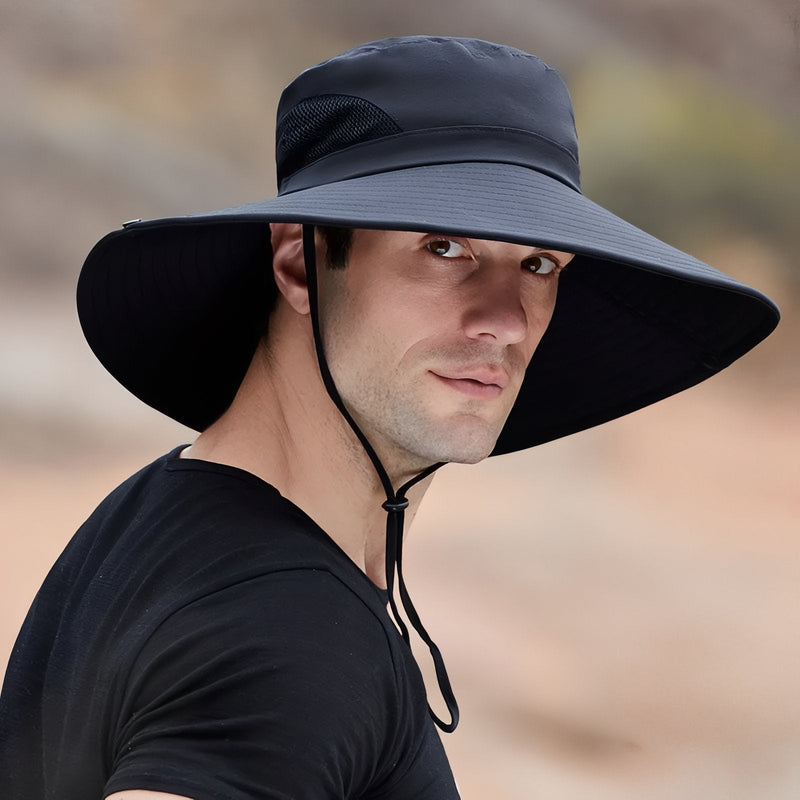 Men's UV Protection Hiking Hat Wide Brim Breathable Sun Cap – product view 2 | Great Lakes Outdoor