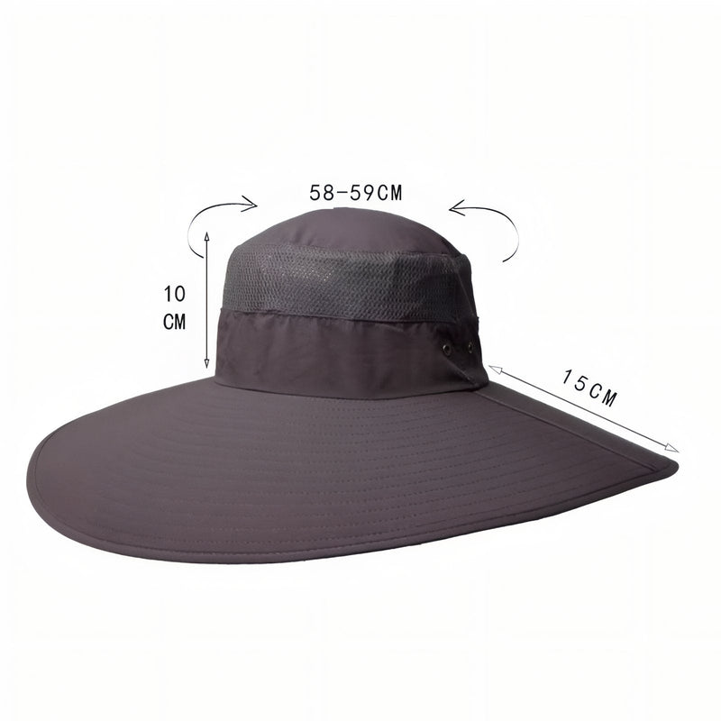 Men's UV Protection Hiking Hat Wide Brim Breathable Sun Cap – product view 3 | Great Lakes Outdoor