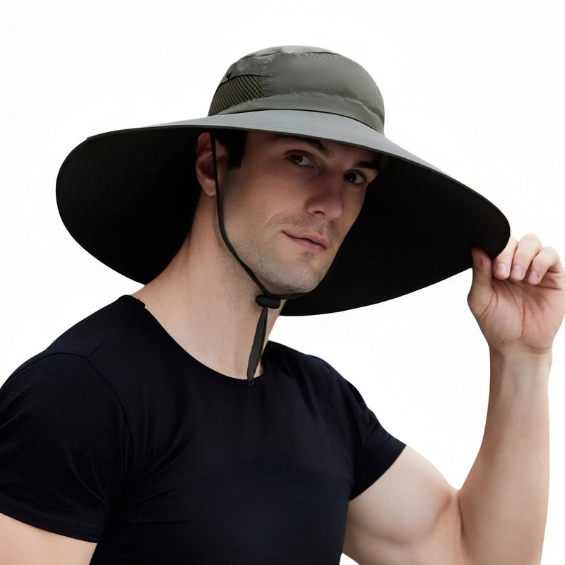 Men's UV Protection Hiking Hat Wide Brim Breathable Sun Cap – product view 9 | Great Lakes Outdoor