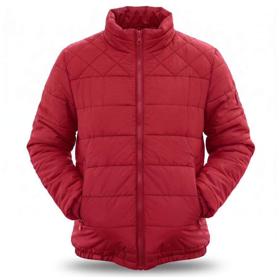 Men's Water Resistant Puffer Jacket Stand Collar Quilted Winter Coat, product photo 6