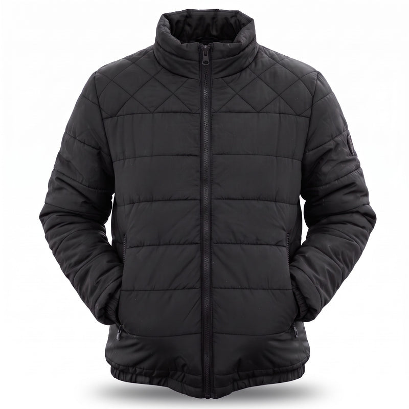 Men's Water Resistant Puffer Jacket Stand Collar Quilted Winter Coat, product photo 7