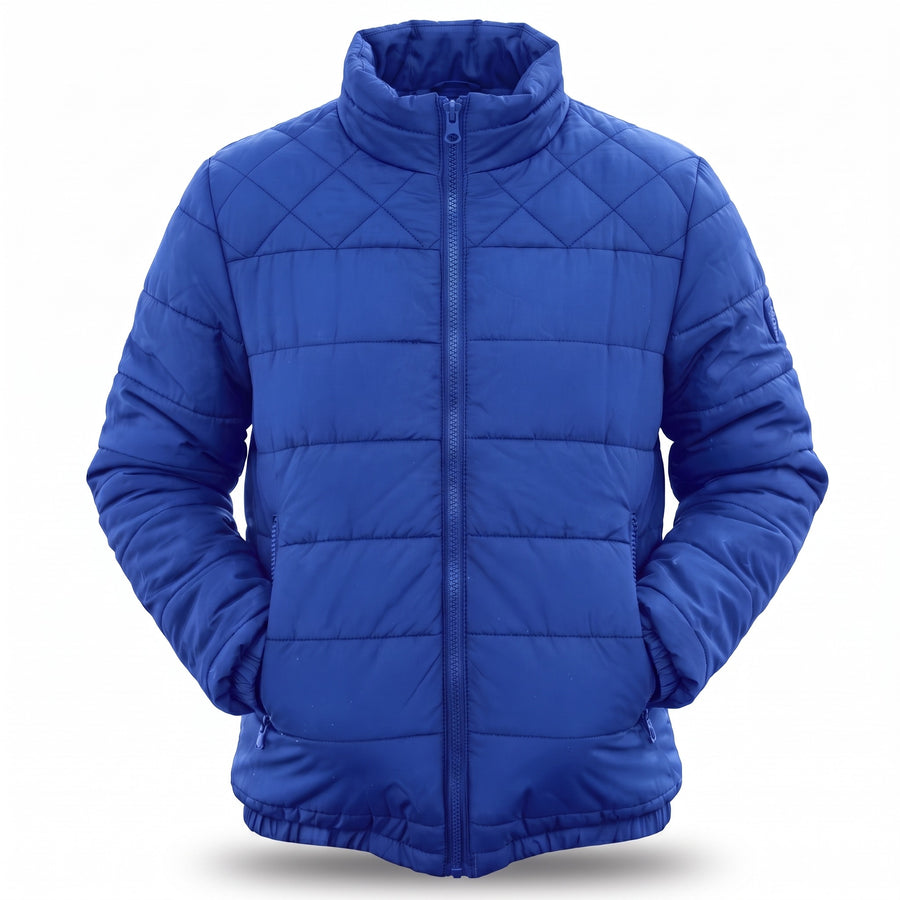 Men's Water Resistant Puffer Jacket Stand Collar Quilted Winter Coat, product photo 8